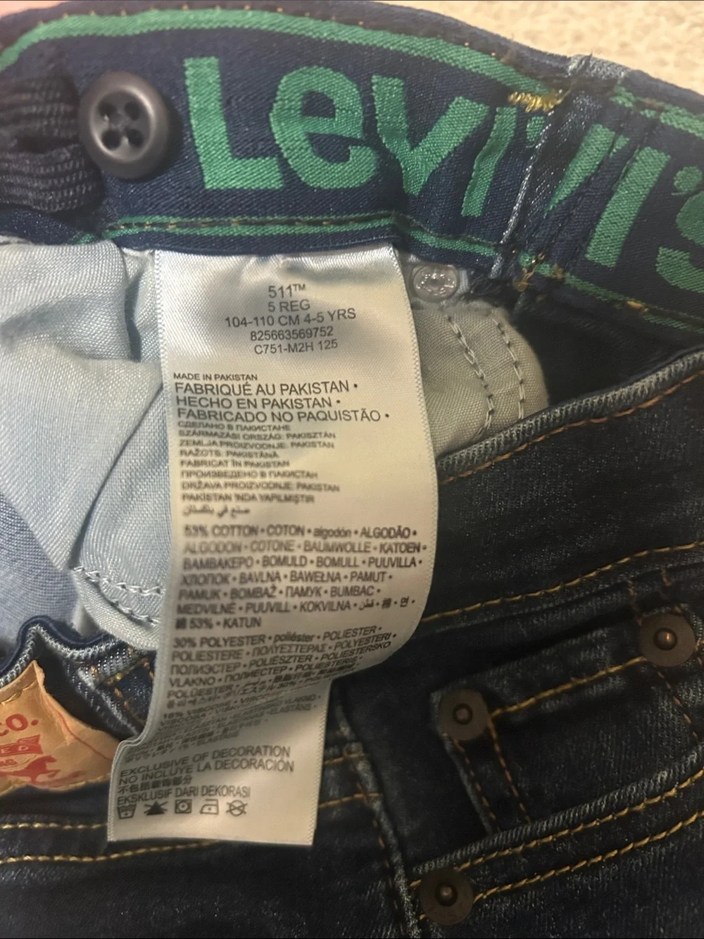 Levi's Dark Blue Straight Leg Kid's Jeans